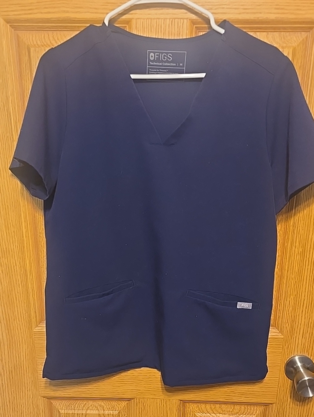 FIGS Navy Short Sleeve V-Neck Medical Top